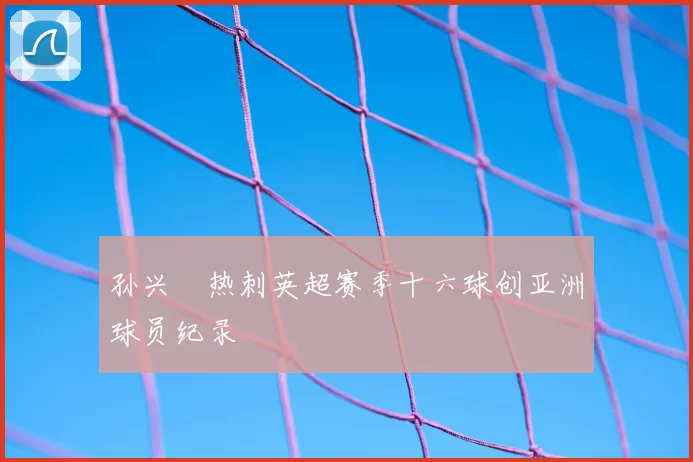 孙兴慜热刺英超赛季十六球创亚洲球员纪录